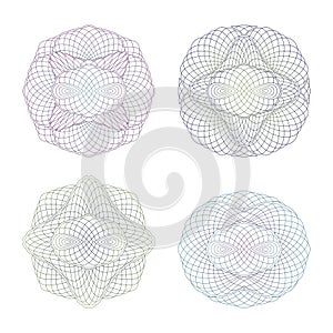 Four decorative protective elements