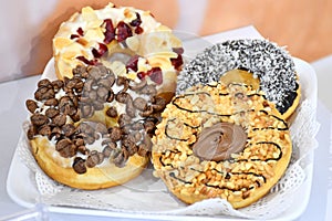 Four delicious and irresistible doughnuts