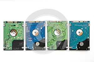 Four different 2.5 inch laptop HDD`s.