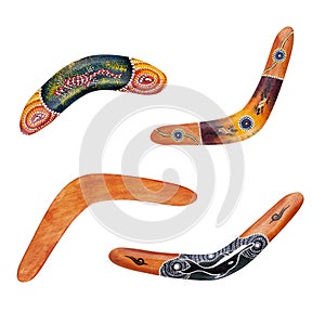 Four different boomerangs