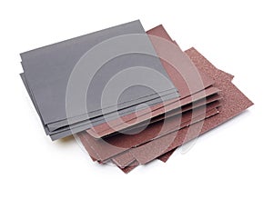 Four different grit sandpaper