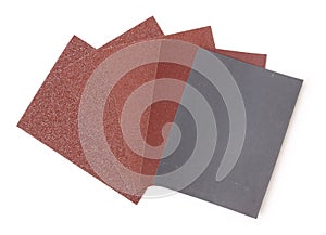 Four different grit sandpaper