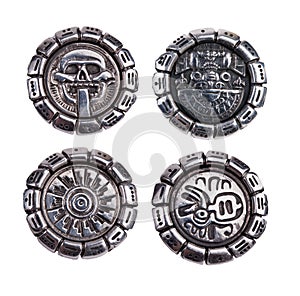 Four different medallions with a pattern
