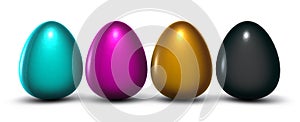 Cmyk easter eggs