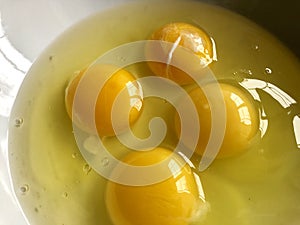 Four egg yolks