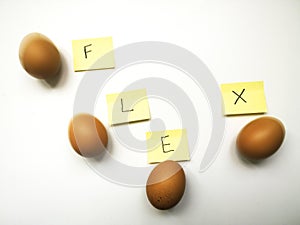 Four eggs in a row flex and movement sequence
