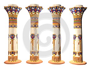 Four Egyptian Pillars