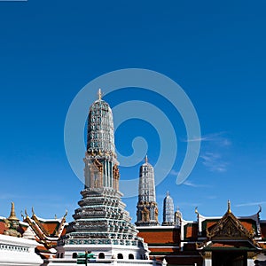 Four of Eight Tile Chedis in Wat Phra Kaew