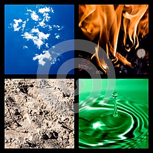 Four elements collage