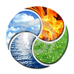 Four Elements forming Yin and Yang photo