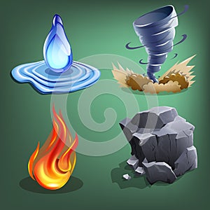 Four elements for games.