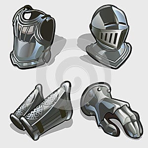 Four elements of knights armor