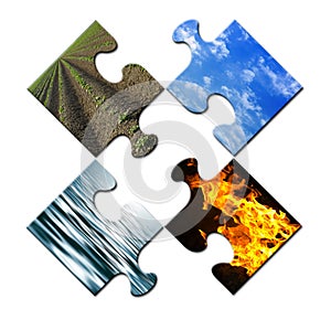 Four elements in a unsolved puzzle
