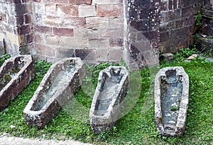 Four empty graves photo