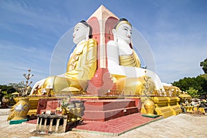 Four Faces of Buddha at Kyaikpun Buddha, Bago, Myanmar