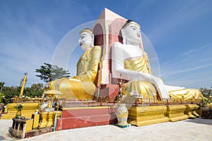 Four Faces of Buddha at Kyaikpun Buddha, Bago, Myanmar