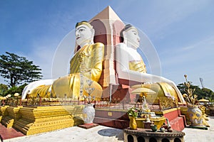 Four Faces of Buddha at Kyaikpun Buddha, Bago, Myanmar