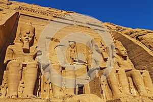 Four figures Abu Simbel