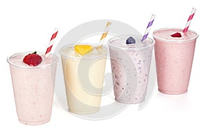 Four Flavors of Fruit Yogurt Smoothies