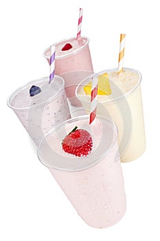 Four Flavors of Fruit Yogurt Smoothies