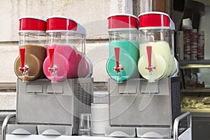 Four flavors of grenadine ice for sale