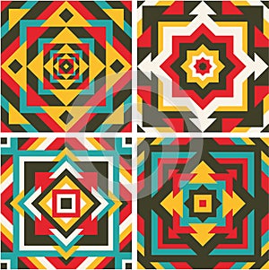 Four geometric pattern.