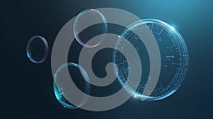 Futuristic HUD Elements with Data.