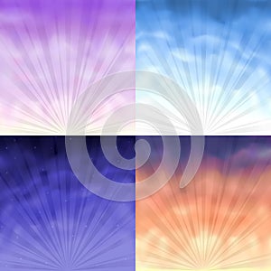 Four gradient mesh backgrounds