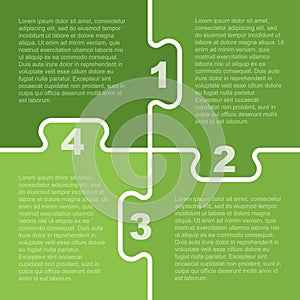 Four Green Pieces Puzzle Infographic. 4 Steps.