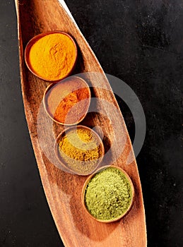 Four ground spices for Asian cuisine