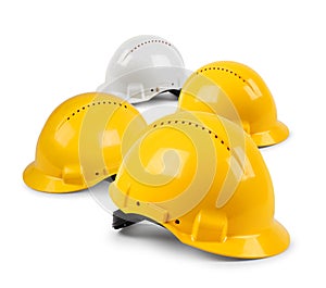 Four hard hat team