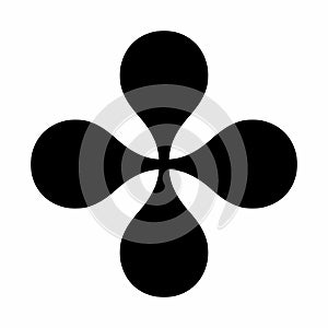 Four Heavy Balloon-spoked asterisk icon