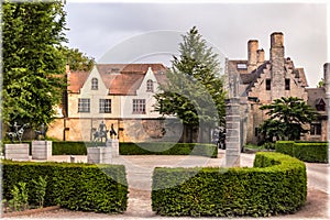 Four horseman of Apocalypse monumental group in Bruges, Belgium