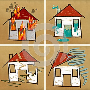 Four houses & disasters photo