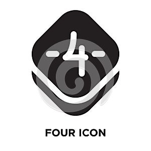 Four icon vector isolated on white background, logo concept of F