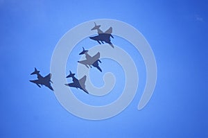 Four Jet Fighters Flying in Formation, Washington, D.C.