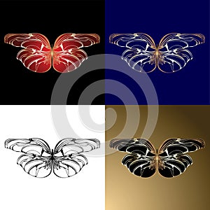 Four Jewelery Butterflies