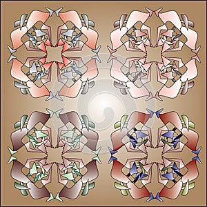 four Kaleidoscope circle