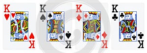 Four Kings Playing Cards