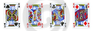 Four Kings Playing Cards