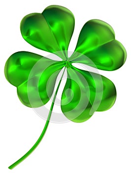 Four-leaf clover as symbol of good luck
