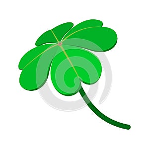 Four-leaf clover cartoon icon