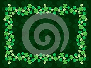 Four Leaf Clover or Shamrock Border Frame