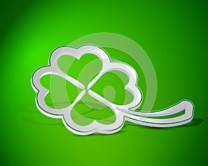 Four-leaf clover shape from paper