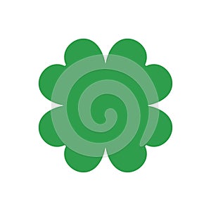 Four leaf clover. Vector icon. St Patricks day. Clover silhouette.