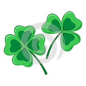Four leaf Lucky Clover, st Patrick's Day symbol