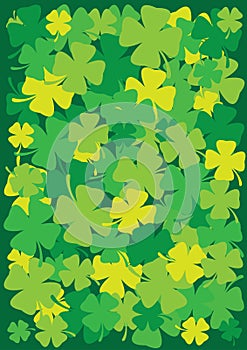 Four Leaf shamrock background for St.Patricks Day