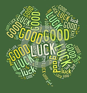 Four leaves clover good luck