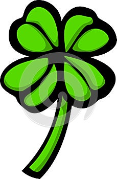 four leaves clover or shamrock vector illustration