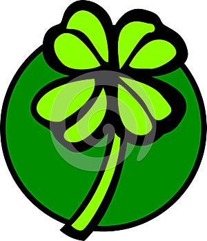 four leaves clover or shamrock vector illustration